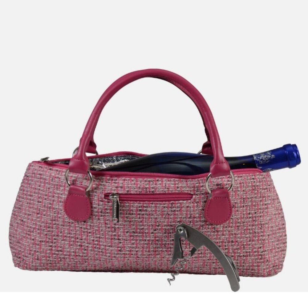 Primeware Inc Wine Clutch Pink Tweed Design